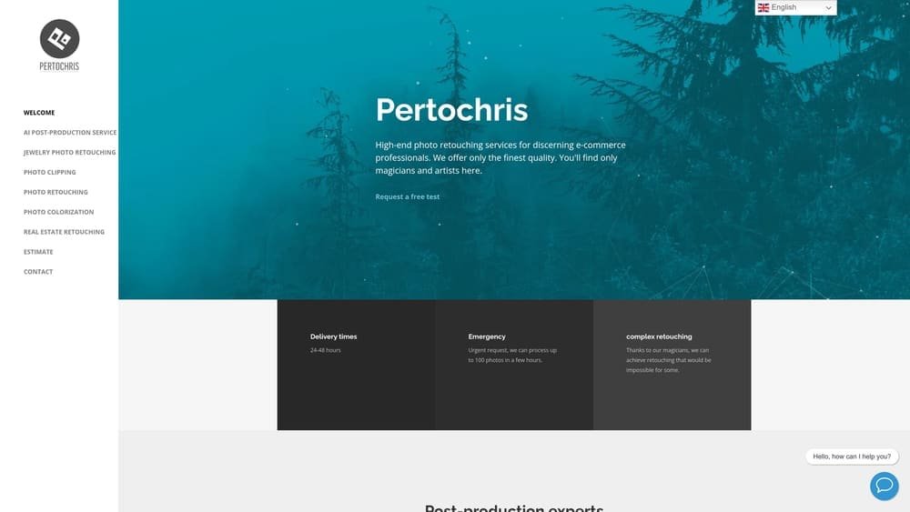 Screenshot of Pertochris website